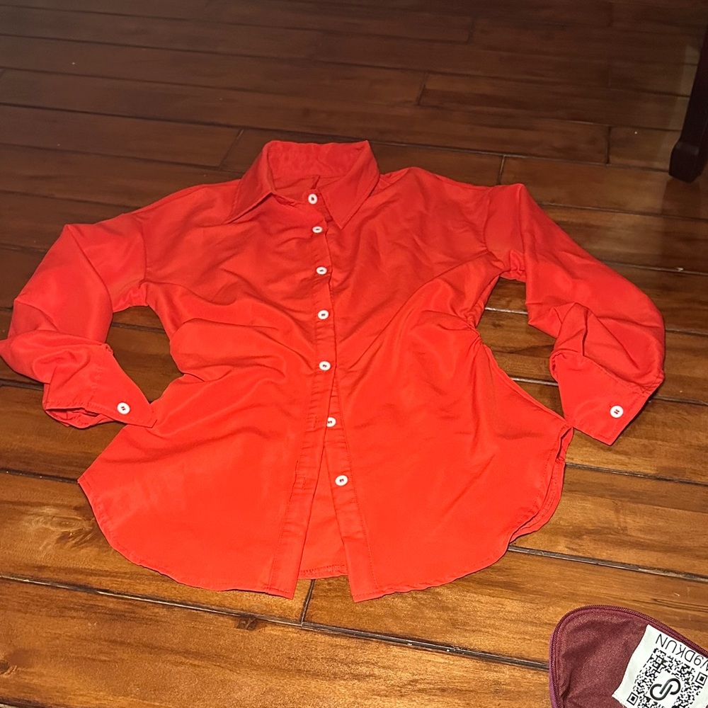 SHEIN Bold Red Blouse